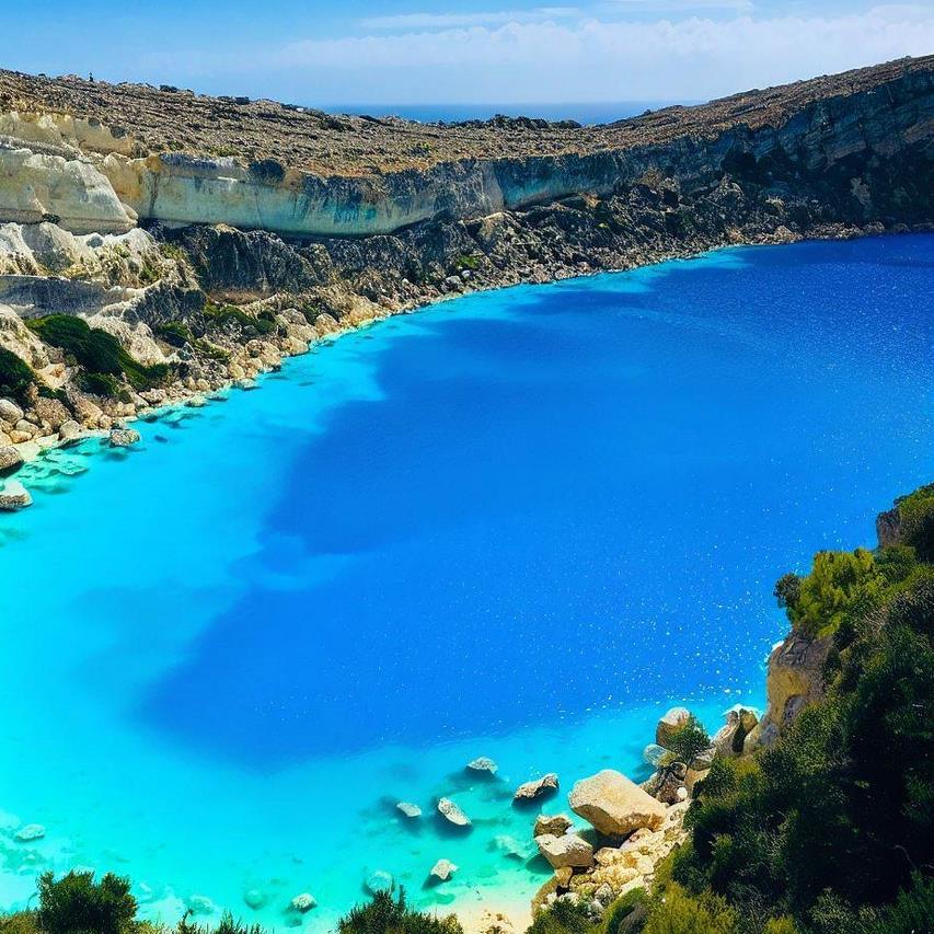 Γαλάζια λιμνούδα μάλτας: ένας παράδεισος στο μεσόγειο